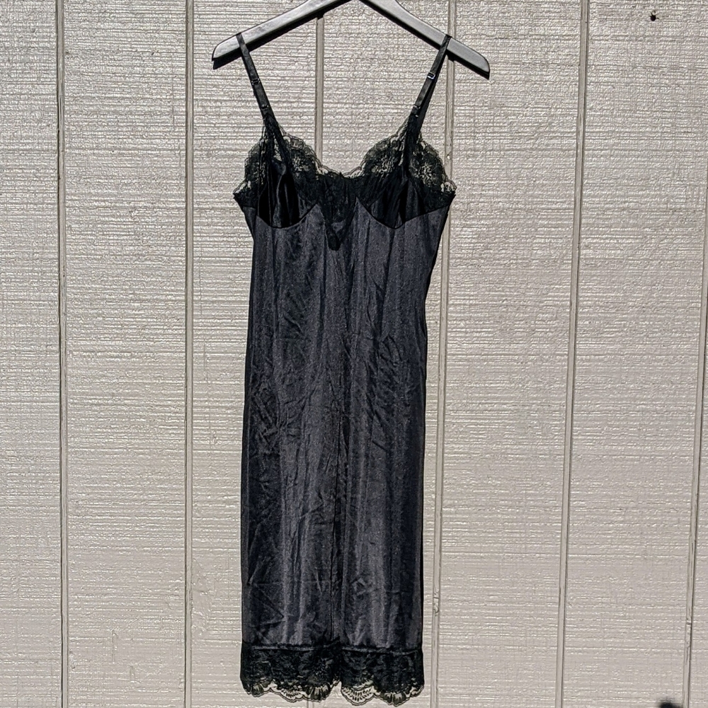 Vintage black slip dress